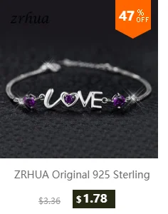 ZRHUA роскошный женский 925 серебряный браслет регулируемые браслеты из бисера для женщин модные ювелирные изделия Новинка