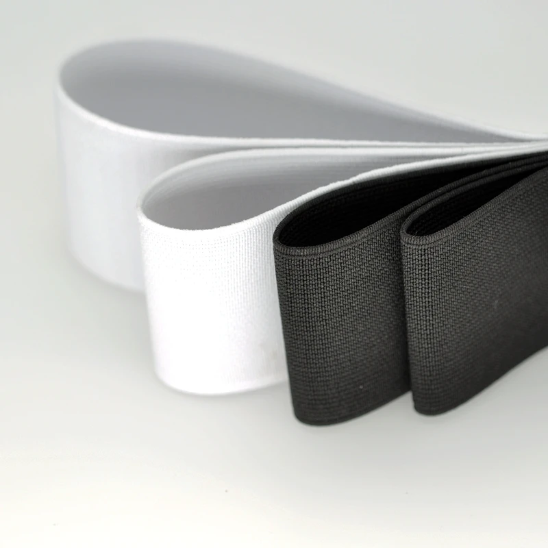 

2Yards/lot Elastic Band/rubber band for Trousers Skirt Belt Bags'Sewing Clothing accessories black white nylon webbing garment