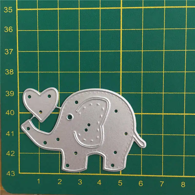 Elephants baby Stencil Metal Cutting Dies Cut Practice Hands on DIY Scrapbooking Album Craft die|Вырубные штампы| |
