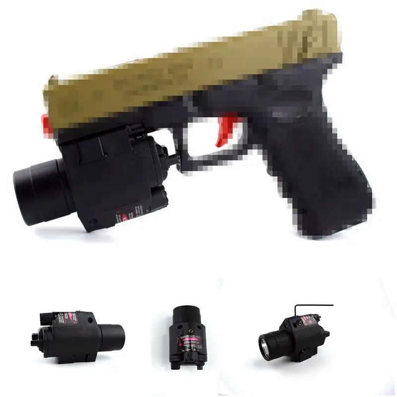 

Лазерный прицел с красной точкой M6 + светодиодный фонарик 20 мм, тактический пистолет для стрельбы на открытом воздухе, оружейный лазерный пр...