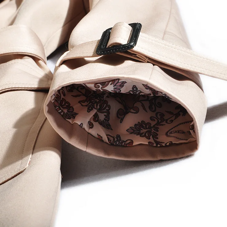 Autumn And Winter Streetwear Broadcloth Full Sleeve Long Turn-down Collar Single Breasted Slim Solid Women Trench | Женская одежда