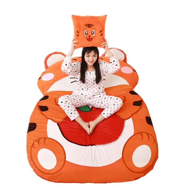 

Cartoon Animal Tiger Tatami Giant Stuffed Soft Beanbag Bed Carpet Mat Sofa
