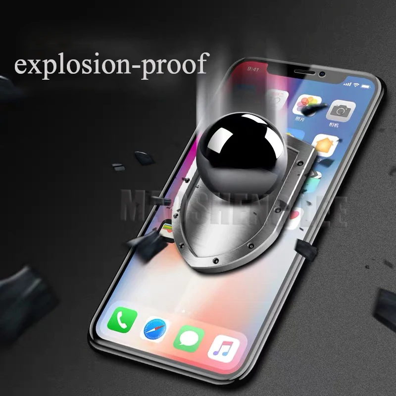 Закаленное стекло 9D для iPhone X XS MAX XR защитная пленка экрана с полным покрытием 2