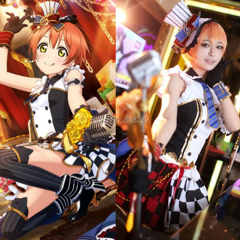 Love Live School Idol Project Hoshizora Rin топы без рукавов платье горничной униформа наряд аниме