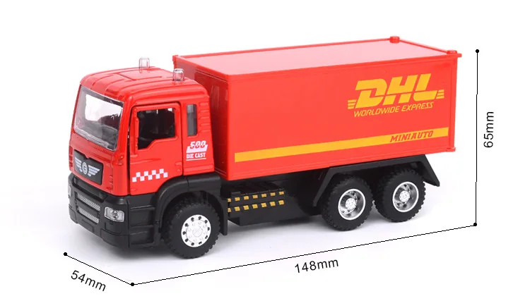 1:50 грузовик из сплава высокая симуляция двухэтажного автобуса SF Express post express