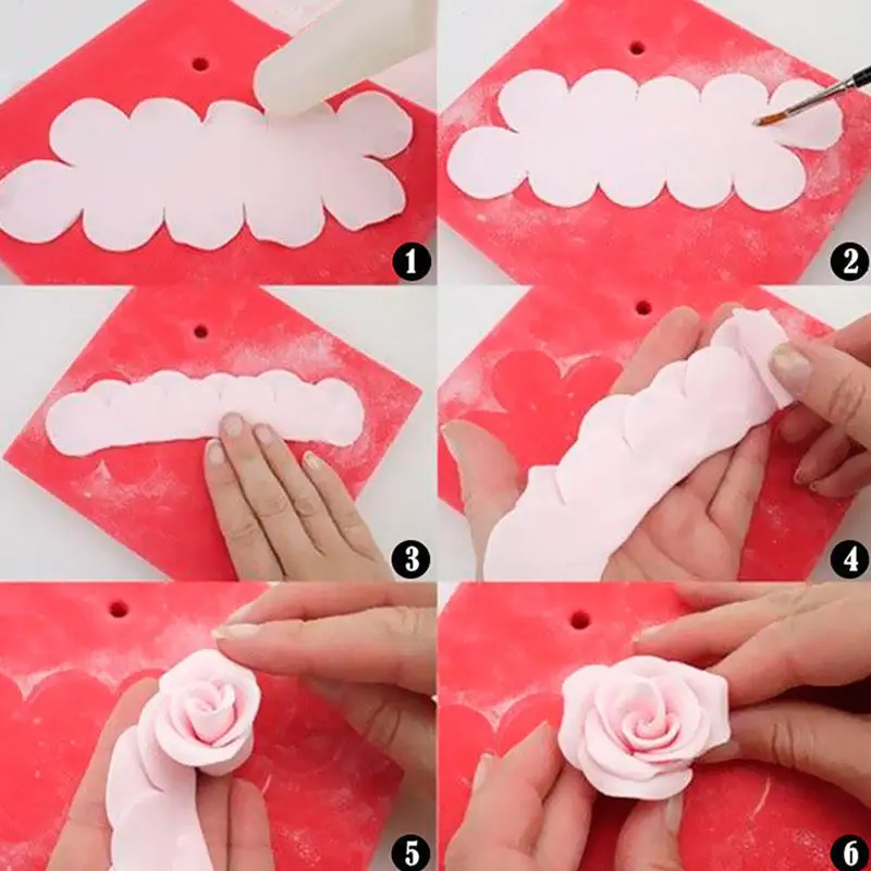 Простой Роза никогда не Fondant (сахарная) глазурь инструмент декоративная форма