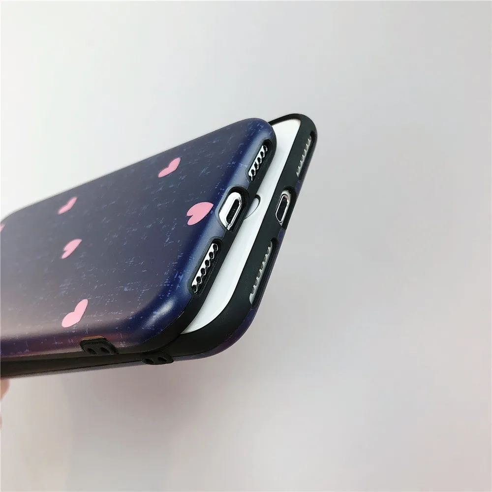 IMD мягкий чехол для телефона Iphone XS XR MAX Love Heart имитация ковбоя все включено X 8 7 6 6s Plus