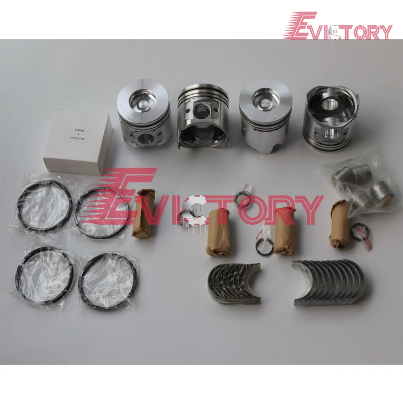Для Yanmar 4TNV98T 4TNV98 комплект для восстановления двигателя поршень + кольцевая