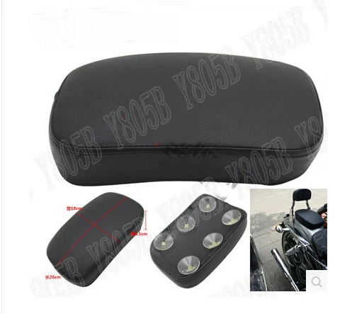 Коврик на заднее сиденье пассажира черный кожаный 6 дюймов присосок для Yamaha VStar 400