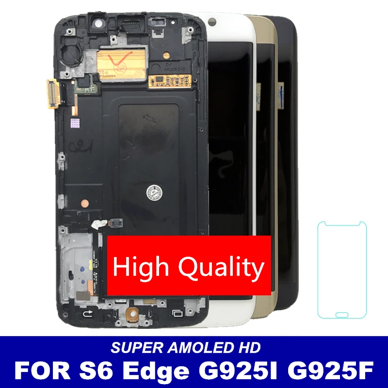 Телефон 5 1 &quotЖК дисплей Замена для Samsung Galaxy S6 Edge G925I G925F Дисплей испытания Super Amoled