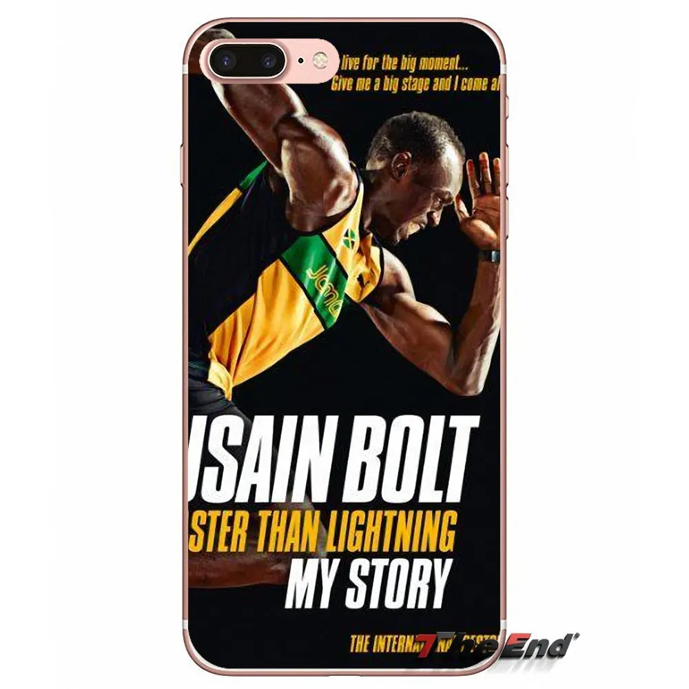 Для Samsung Galaxy S2 S3 S4 S5 MINI S6 S7 edge S8 S9 Plus Note 2 3 4 5 8 Coque Fundas Custom Case Usain Bolt Quick Man