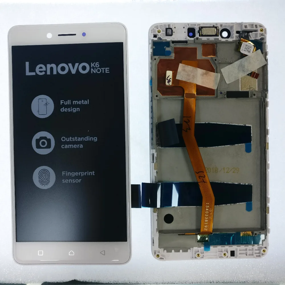 Белый/черный/золотой 5 дюймов для Lenovo K6 Note K53a48 Полный ЖК дисплей + сенсорный экран
