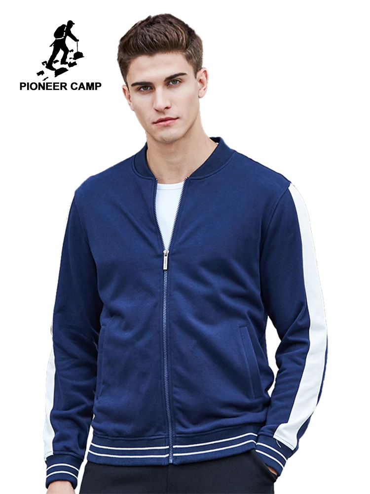 Pioneer Camp новые весенние мужские толстовки брендовая одежда синие худи на молнии