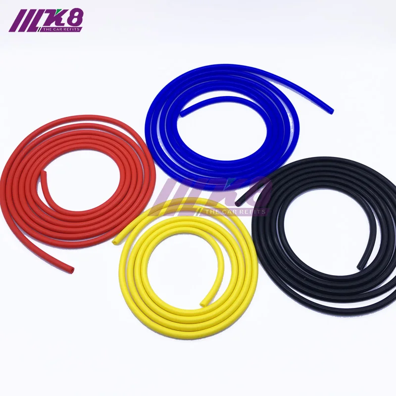 Полный силиконовый шланг для вакуумной трубки топливо/воздух вакуумный шланг/линия/труба/трубка 2 м 6.6ft ID: 3/4/6 мм