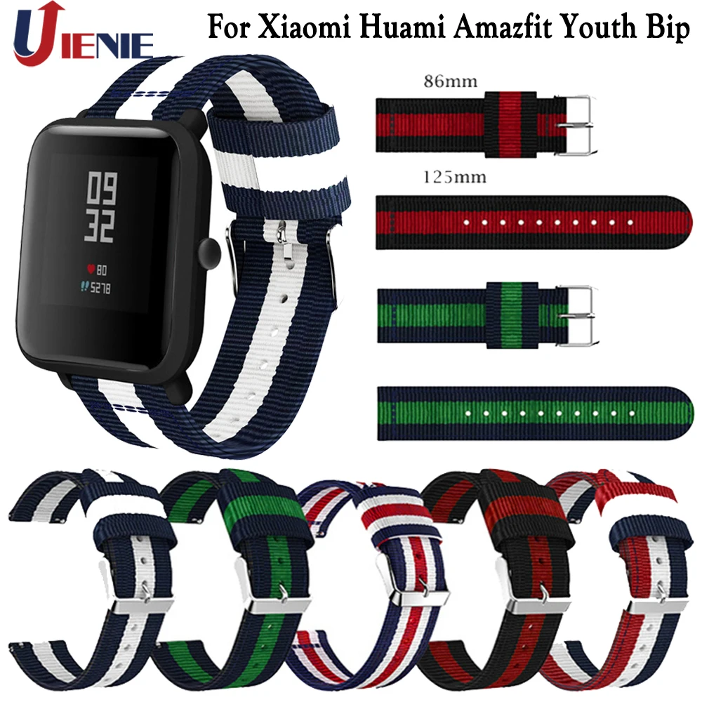 Ремешок нейлоновый для смарт часов Xiaomi Huami Amazfit Bip Lite Youth/GTR 42 мм/GTS 20