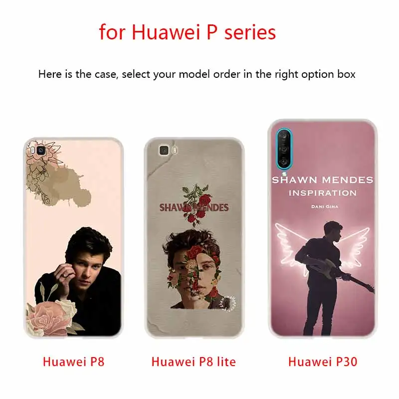 NAYIDA cute wallpaper shawn mendes New Case Silicone Soft TPU Cover For Huawei P50 P30 P40 P20 Pro P10 Lite P Smart Z 2019 2020 | Мобильные