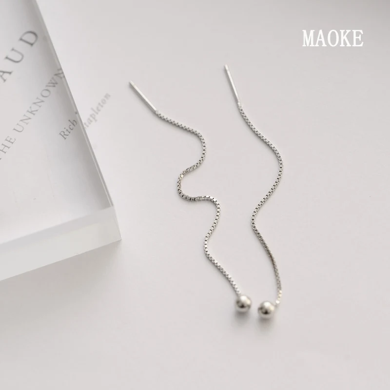 

Promotions 925 SV Bead Earline Korean Simple Personality Long Ear Jewelry Fashion Jewelry for Women's Fashion Gifts