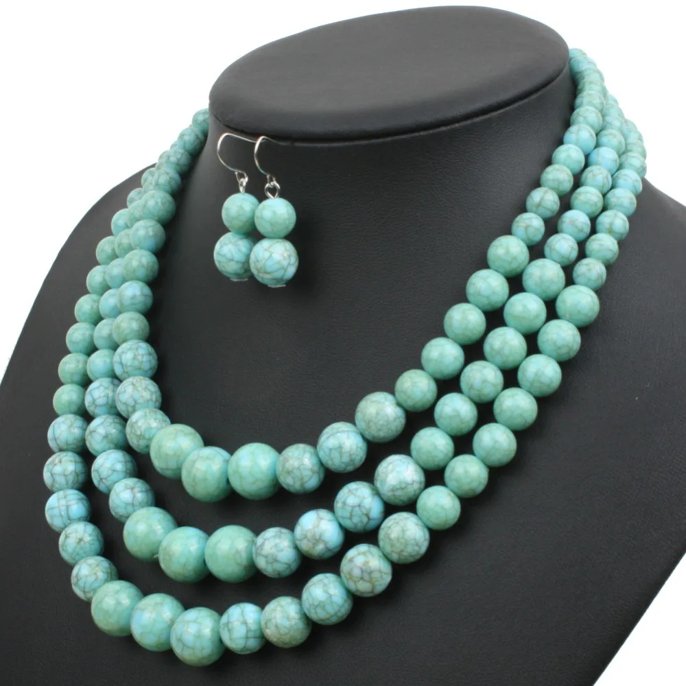 SoAyle модные богемные этнические ювелирные бусы Halsband Amazonite камни Натуральный Druzy