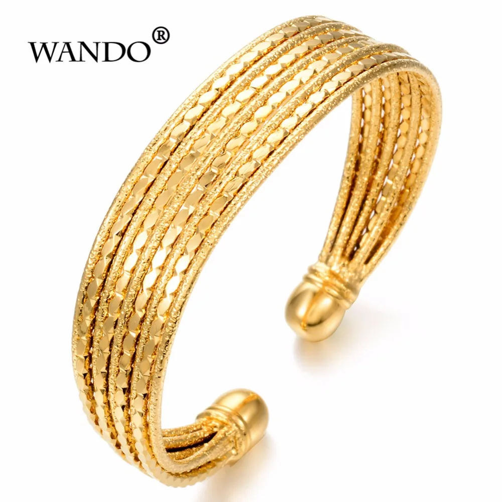 Wando18K 1 шт браслет в эфиопском стиле Для женщин Золотой Дубай Свадебные Эфиопский браслет Африка браслет матери фестиваль подарок B43
