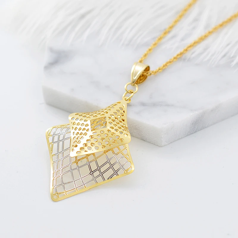 ZEADear Jewelry Fashion 2020 Earrings Pendant Sets Women Gold Color Copper Cross Hollow Out For Party Wedding | Украшения и