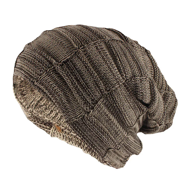 Хаки Miaoxi, хип-хоп, модные, для взрослых, зимние, Skullies& Beanies для мужчин, теплая, Повседневная шапка, вязаная, унисекс, одноцветные, Gorros, женские, шерстяные шляпы - Цвет: Хаки
