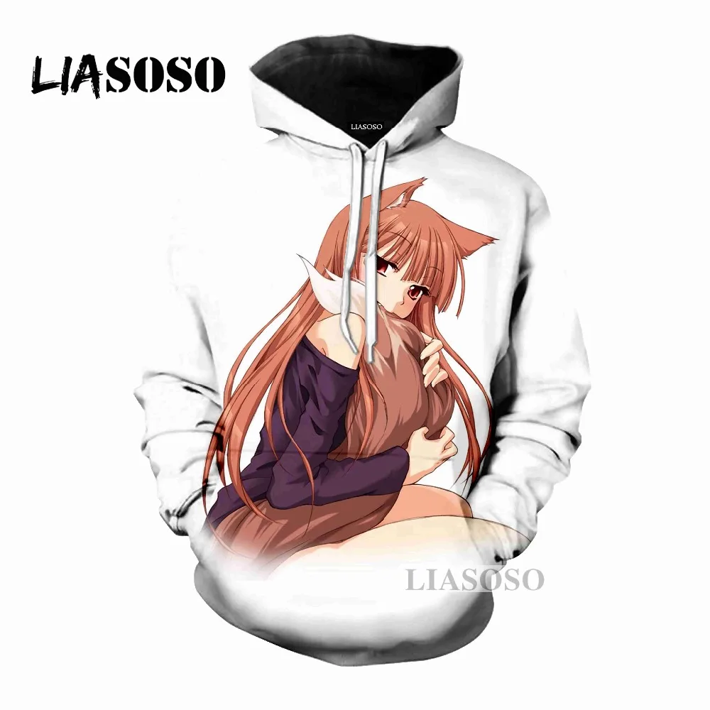 LIASOSO Последняя мода с капюшоном для мужчин и женщин одежда Аниме красивая девушка