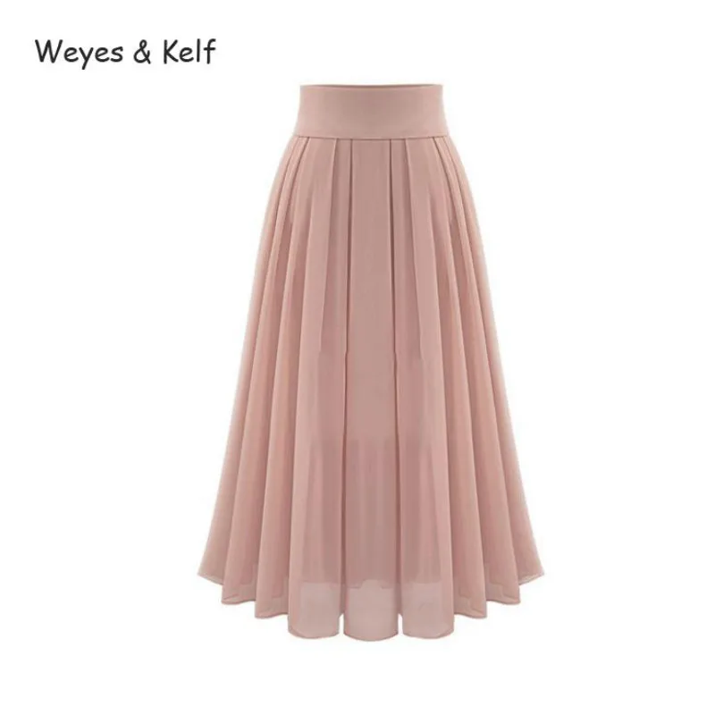 Weyes &amp Kelf однотонные пляжные юбки длиной макси юбка для женщин летнее элегантное