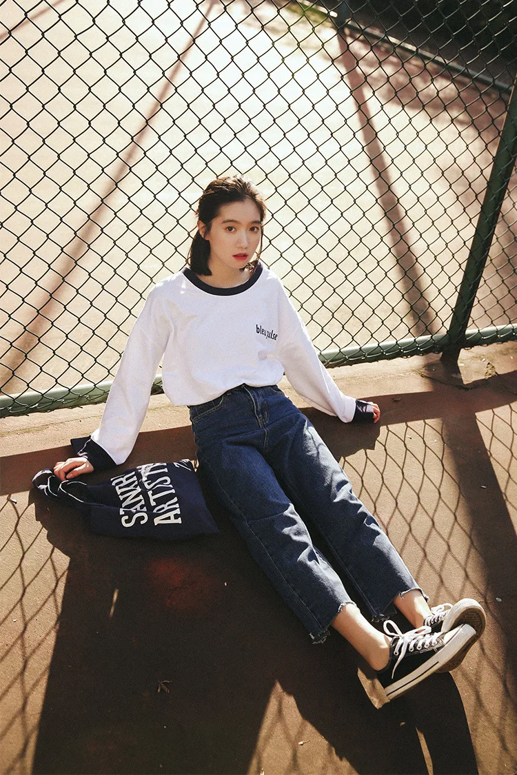 Футболка с длинным рукавом женская весенняя 2020 | Женская одежда