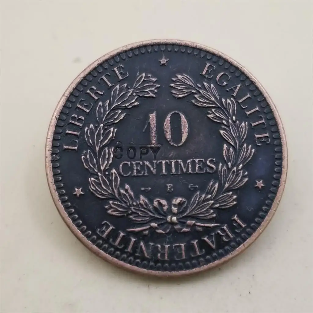 1870 Франция 10 градусов копия монет памятные монеты-копии | Дом и сад
