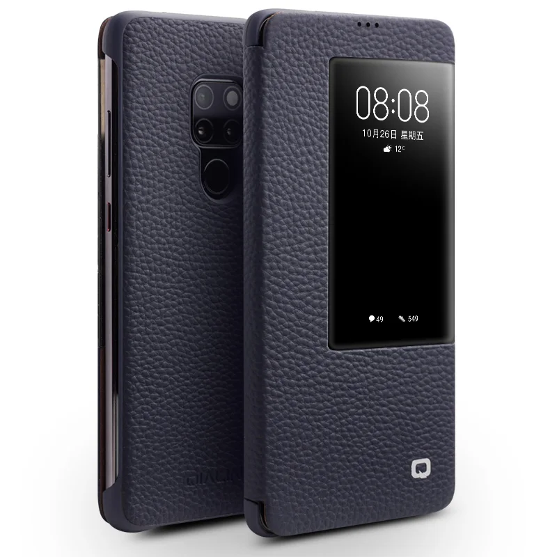 Роскошный Ультратонкий флип-чехол из натуральной кожи для Huawei Mate20 Pro 20X Business Smart View