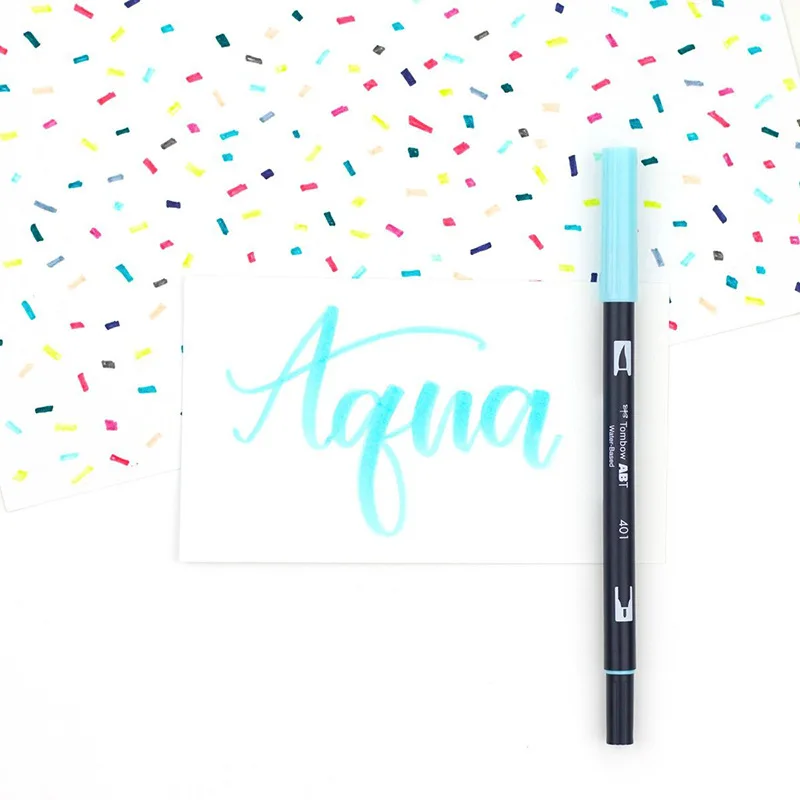 401 TOMBOW AB-T художественная кисть Ручка японская каллиграфия ручка 96 цветов Двойные головки Профессиональный водный маркер ручка для рисования - Цвет: 401