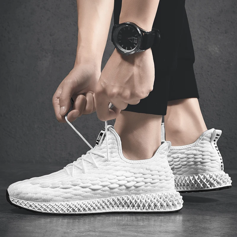 BVNOBET Breathable Casual Shoes Men Non-Leather Lace Up Wear-Resistant Sneakers Obuwie Meskie Streetwear Walking | Обувь