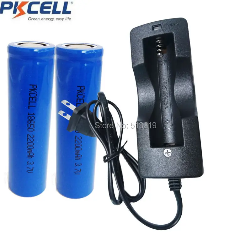 2x18650 ICR18650 2200 MAH mAh 3 7 V литий ионная аккумуляторная батарея плоский Heaher без пластины