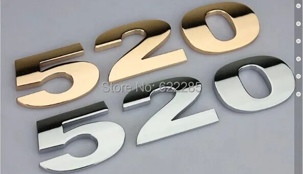 5 шт./лот 3D Автомобильные металлические наклейки с буквами автомобильный значок