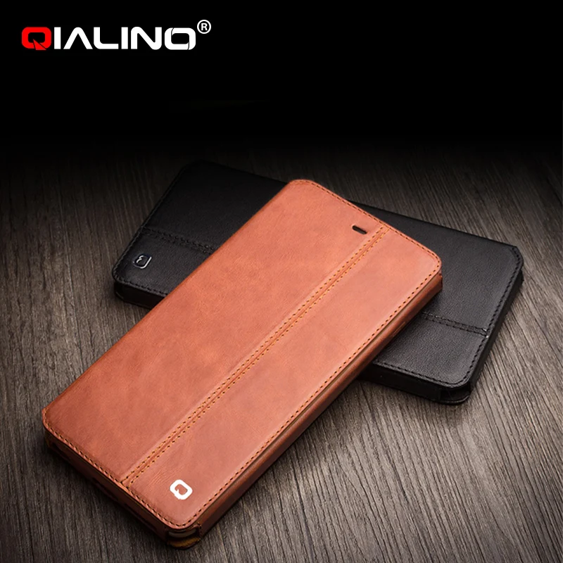 Чехол QIALINO для iPhone 6 и 6s роскошный чехол из натуральной кожи с подставкой