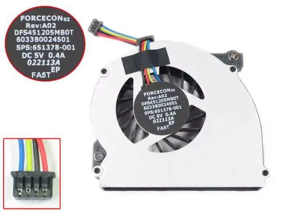 

Forcecon DFS451205MB0T FA5T DC 5V 0.4A 4-Wire Server Laptop Cooling Fan