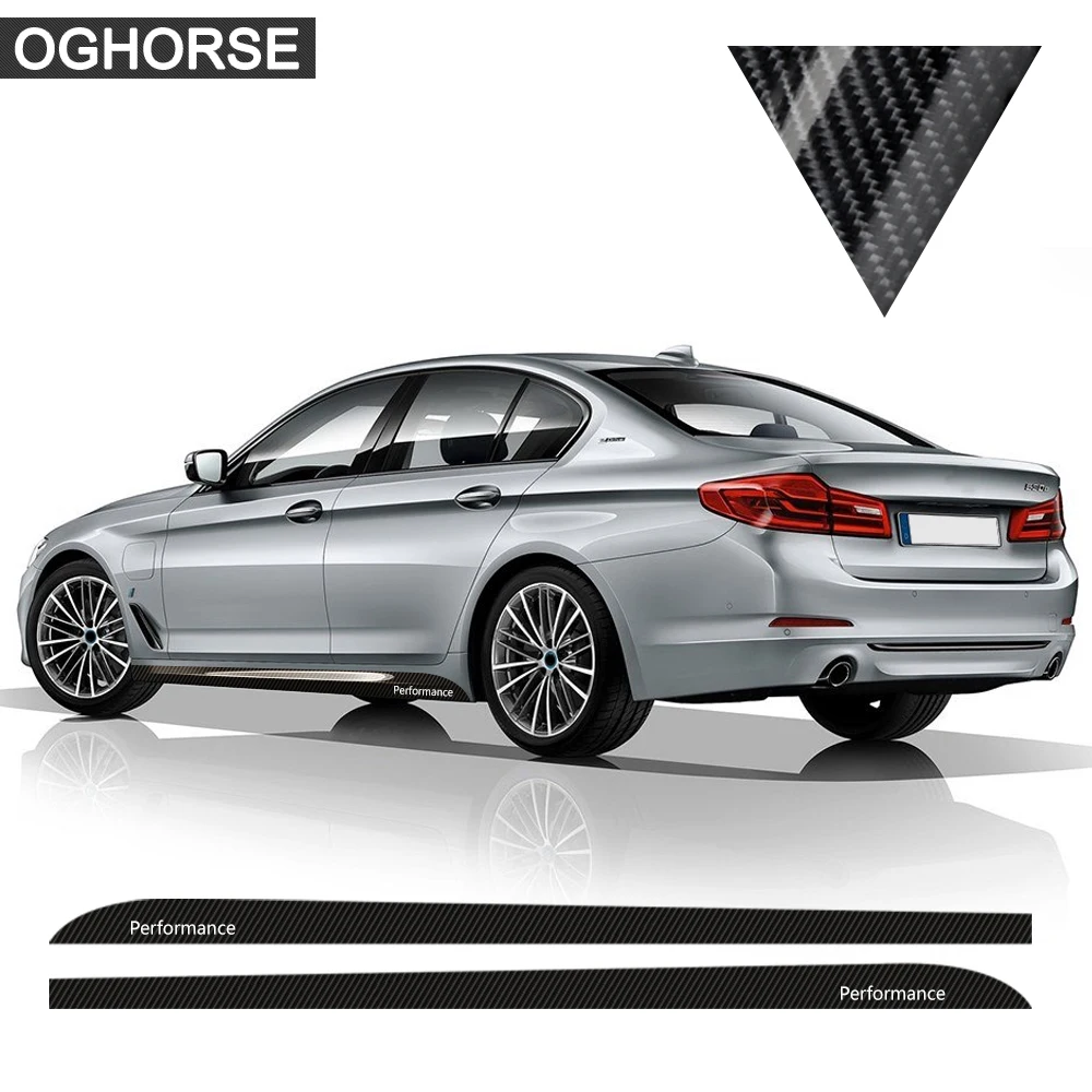5D углеродное волокно M эффективные боковые полосы юбка Наклейка для BMW F30 F32 F33 F10 F11