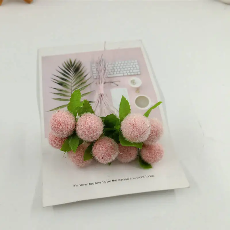 10 шт. искусственные букеты simulacao DE flores lint bola bolha/домашний декор casamento do Natal DIY produtos |
