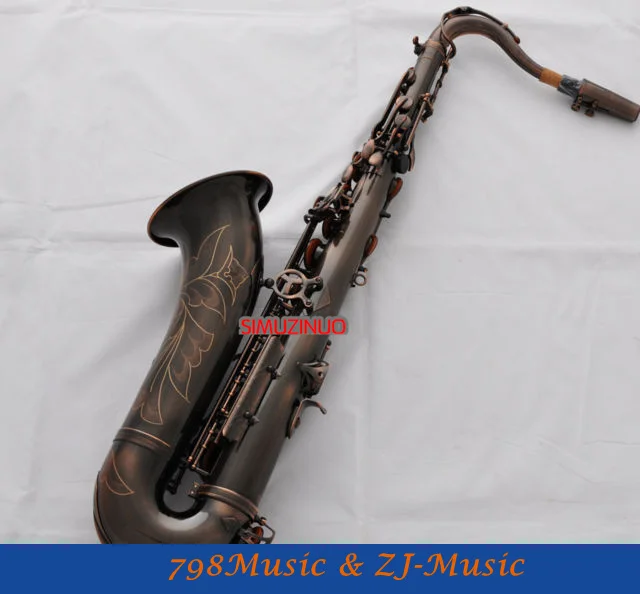 Профессиональный тенор саксофон с красной антикварной отделкой Bb Sax High F #