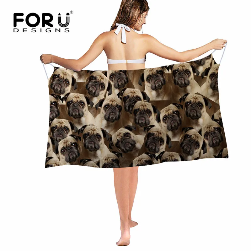 FORUDESIGNS/3D Pug Puzzle летние шарфы с принтом женский сексуальный бикини накидка шали