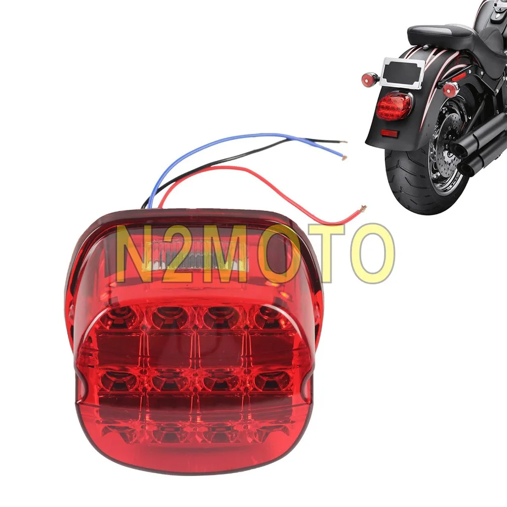 

Layback Red LED Taillights Brake Tail Light White LED License Plate Lamp for Harley Sportster XL Dyna FXD FXLR FLH Touring 99-17