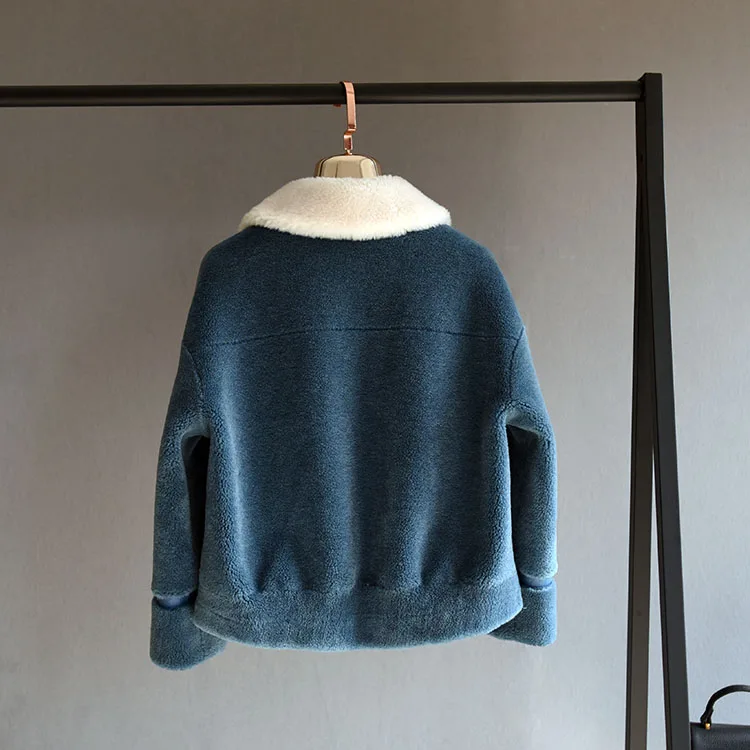 OFTBUY, зимняя женская куртка, пальто из натурального меха, Натуральная шерсть, меховая верхняя одежда, уличная одежда с карманом, повседневная, новая мода, толстая, теплая, на пуговицах