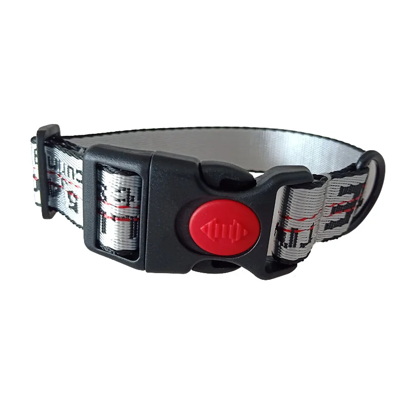 Gray collar Ошейник для собаки, поводок, набор, модный, с надписью, 1,5 см, прочный нейлоновый поводок с ремнями, французский щенок бульдога, ходячие товары для животных, собак - Цвет: Gray collar