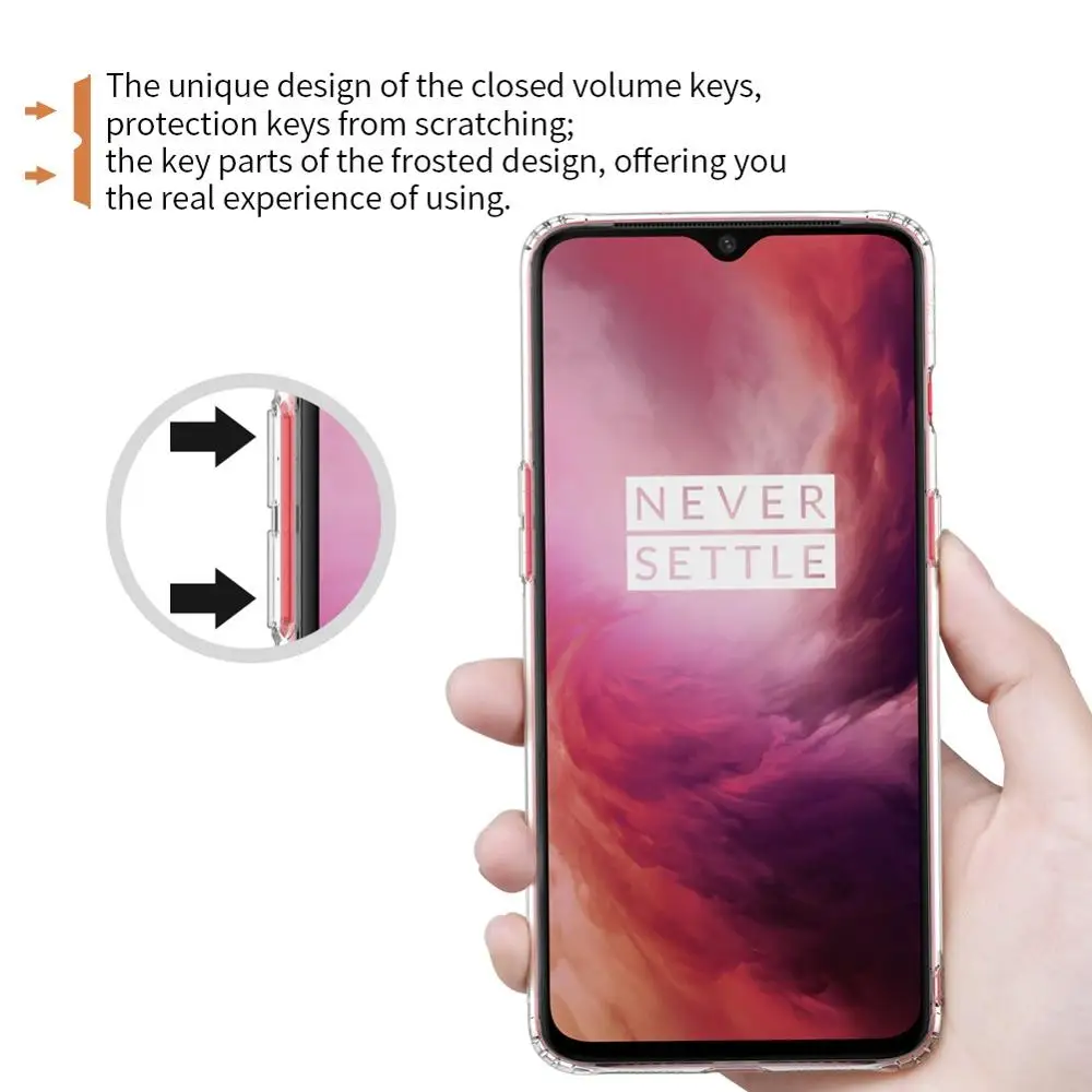 Силиконовый чехол Nillkin для Oneplus 7 6 41 дюйма прозрачный силиконовый из ТПУ 360