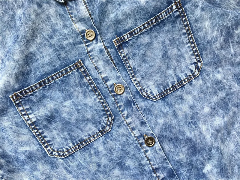 Синий джинсовый комбинезон с длинным рукавом и карманами женский джинсы на лето