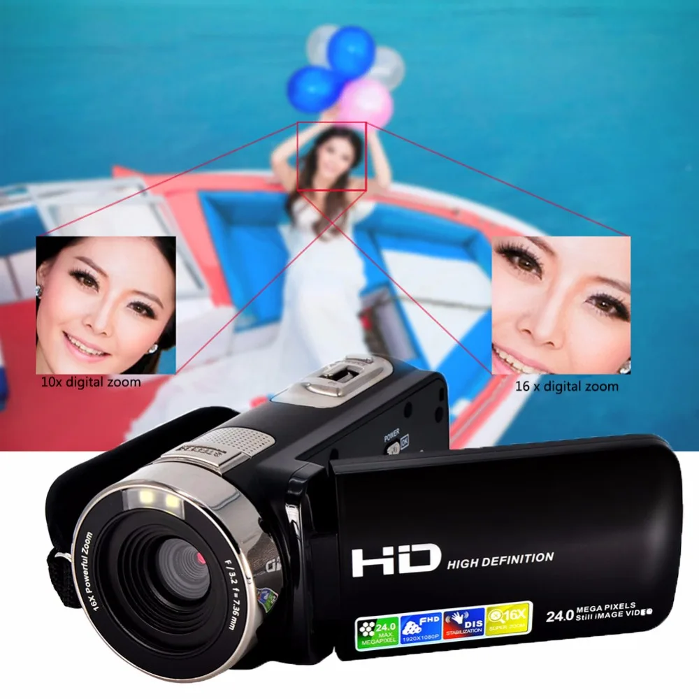 Marvie hdv t38 Full HD видео Камера видеокамера 1080 P цифрового 16X цифровой зум 24mp