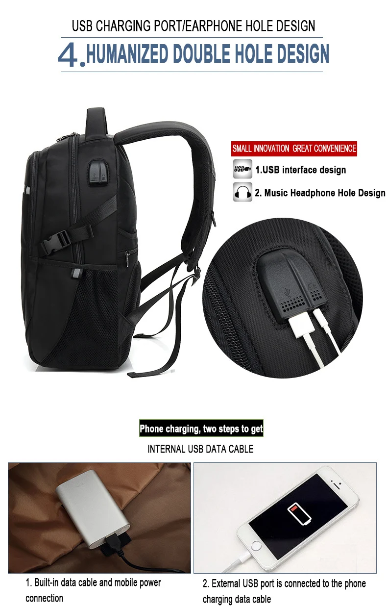 OZUKO, мужские рюкзаки, usb зарядка, 15,6 дюймов, рюкзак для ноутбука, Студенческая школьная сумка, многофункциональная, повседневная, деловая, мужская, дорожная, Mochil