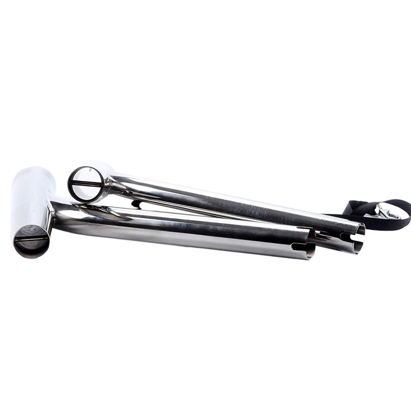 Set of 2 Silver Highly Polished Stainless Steel Outrigger Stylish Rod Holder | Спорт и развлечения