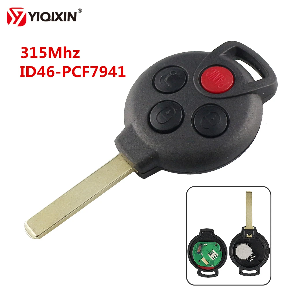 YIQIXIN 3 + 1 4 кнопки дистанционного ключа автомобиля 315 МГц ID46 чип управления ключ для