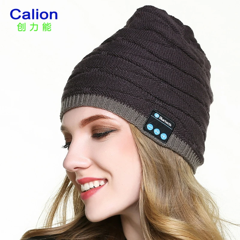 Calion модная музыкальная Bluetooth шляпка для женщин и девочек зимние вязаные шапки с